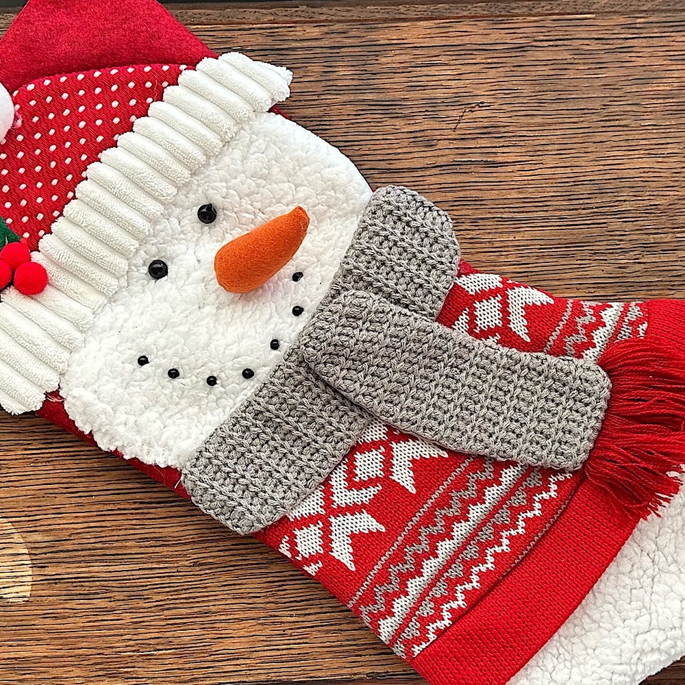 Snowman Christmas stocking